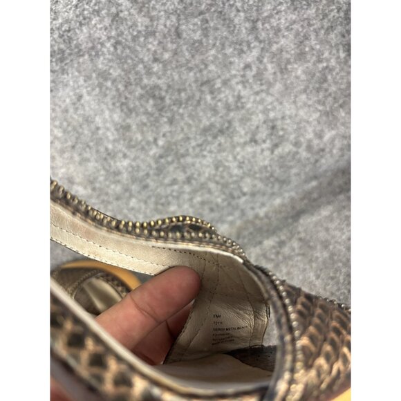 Frye Shoes Womens Size 8.5M Gerry Platform Sandals Heels Leather Metal Beaded - Picture 7 of 7